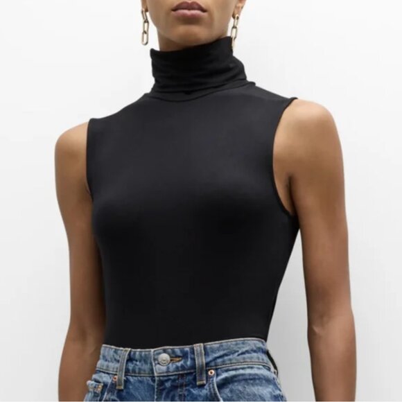 Majestic Tops - Majestic Filatures Soft Touch Sleeveless Stretch Turtleneck Black 5/XL NEW